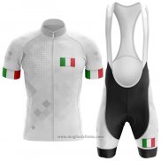 2020 Abbigliamento Ciclismo Italia Bianco Manica Corta e Salopette (2)